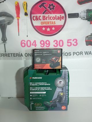 Mini radial Parkside 20V con batería 
