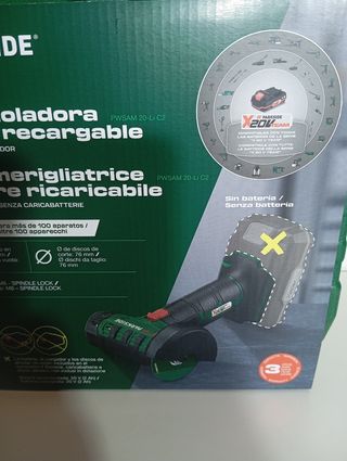 Mini radial Parkside 20V con batería 