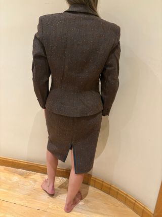 Traje tweed marrón Caramelo