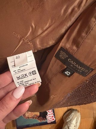 Traje tweed marrón Caramelo