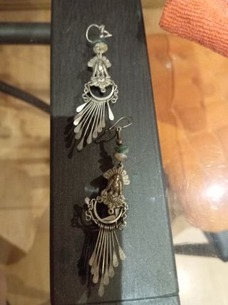 Pendientes de plata con diseño étnico