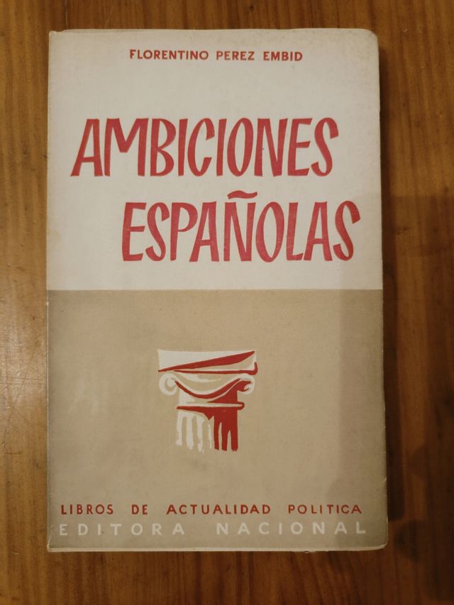 Libro antiguo ambiciones españolas 1953