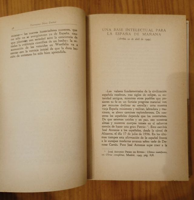 Libro antiguo ambiciones españolas 1953