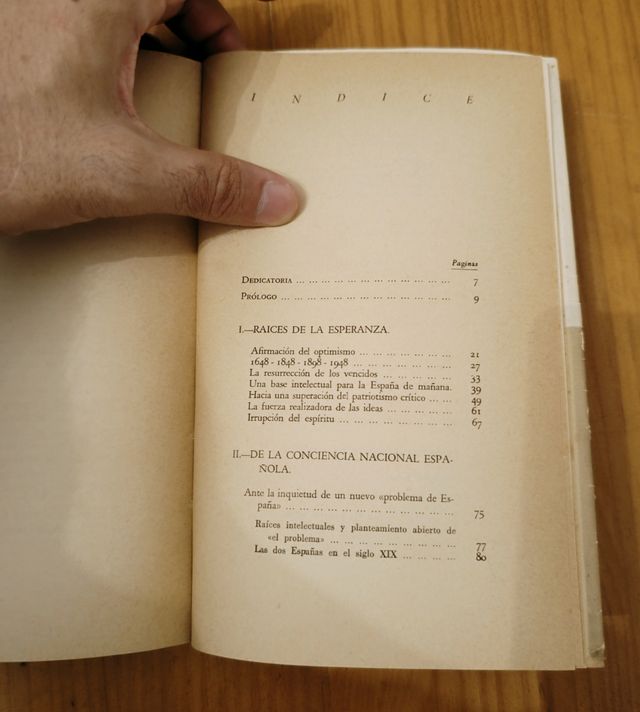 Libro antiguo ambiciones españolas 1953