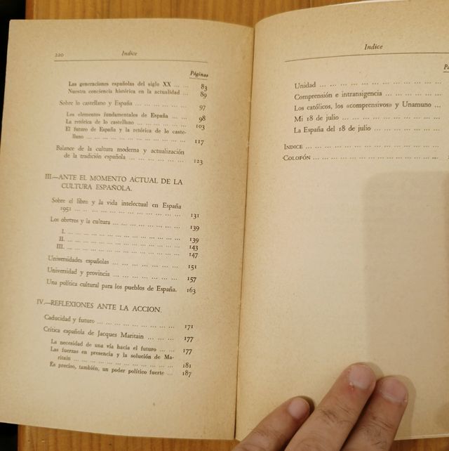 Libro antiguo ambiciones españolas 1953
