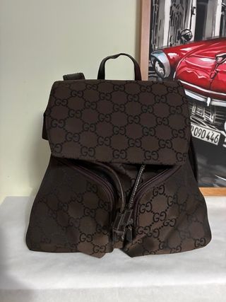 Zaino Gucci GG Canvas brown in tela