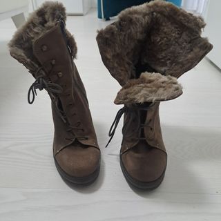 Stivaletti donna pelle e camoscio tg.39