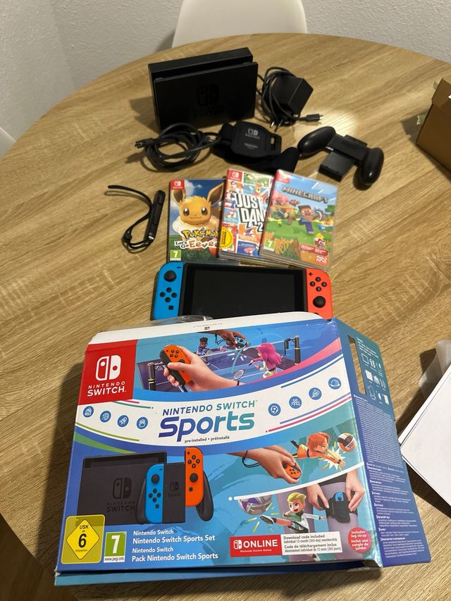 Nintendo Switch con juegos y accesorios