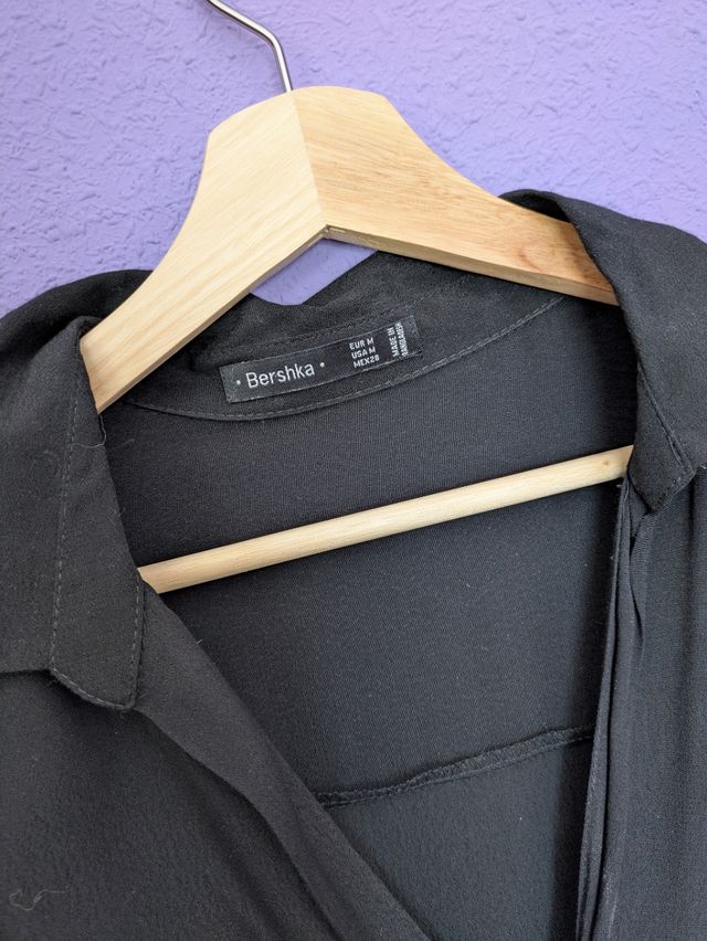 Camicia nera Bershka Taglia M