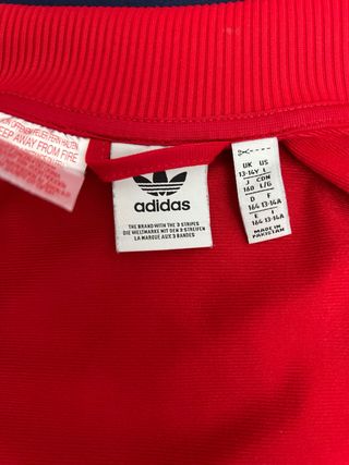 Chándal Adidas Rojo Original talla 13-14 163cm
