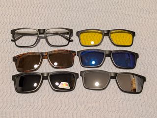 Gafas sin graduarcon con clips solar 
