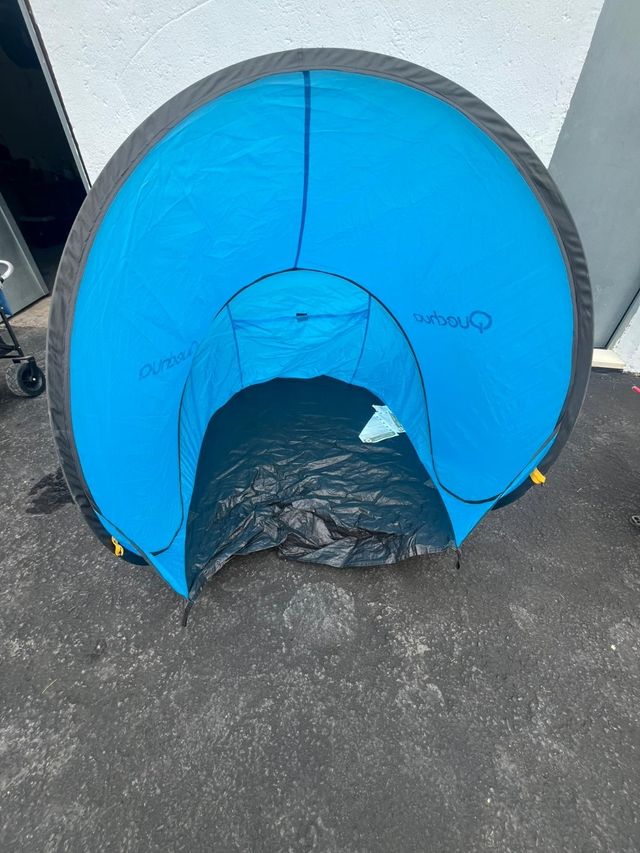 Parasol playa Decathlon azul