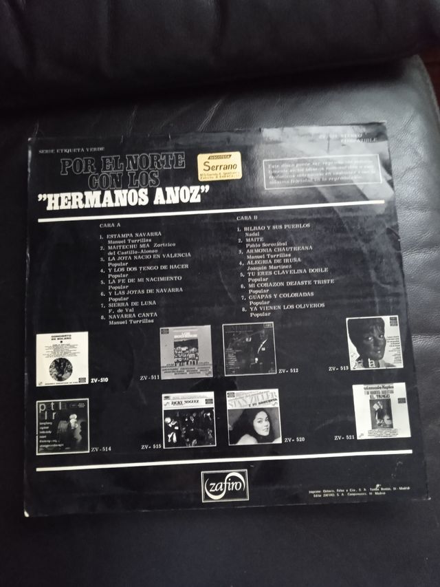 Vinilo Por el Norte con los Hermanos Añoz