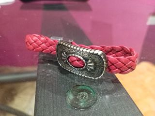 Pulsera Viceroy trenzada roja y plateada