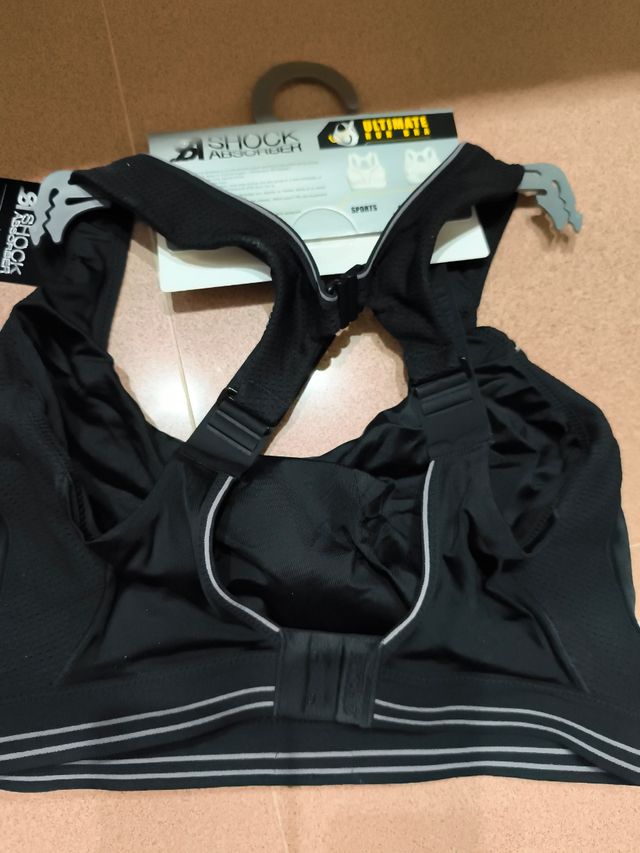 Sujetador Deportivo Shock Absorber Negro