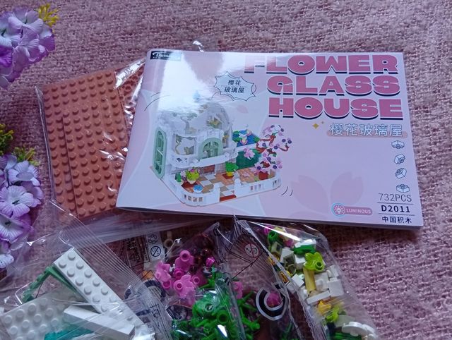 Juguete de construcción Flower Glass House