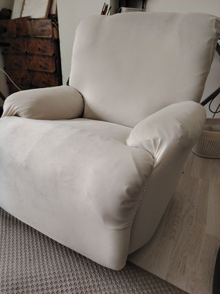 Pack de 2 Sofás de piel marrón y sillón reclinable
