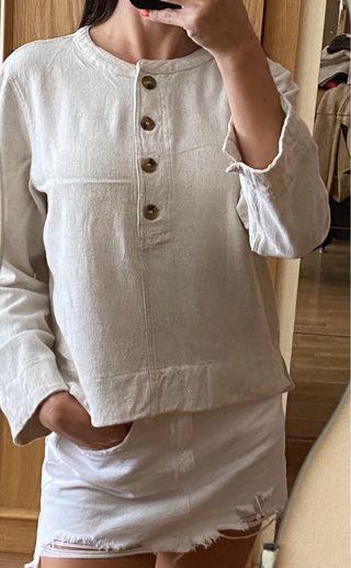 Blusa Mulaya Rayón Lino Talla S