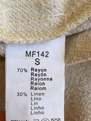 Blusa Mulaya Rayón Lino Talla S