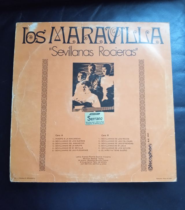 Vinilo Los Maravilla Sevillanas Rocieras