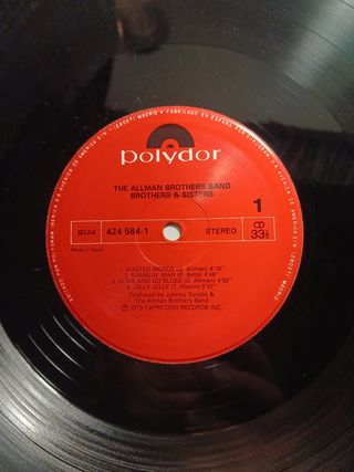 The Allman Brothers Band LP Brothers and Sisters