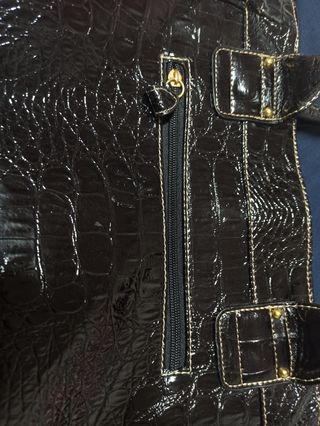 Bolso Negro Cocodrilo