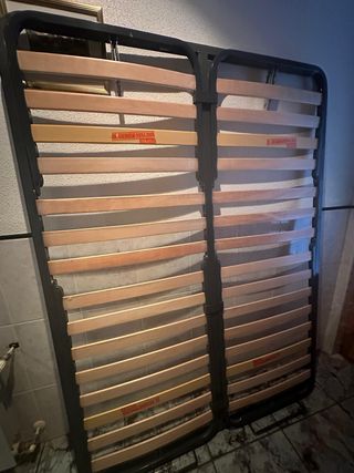 Somier de láminas metálico y madera