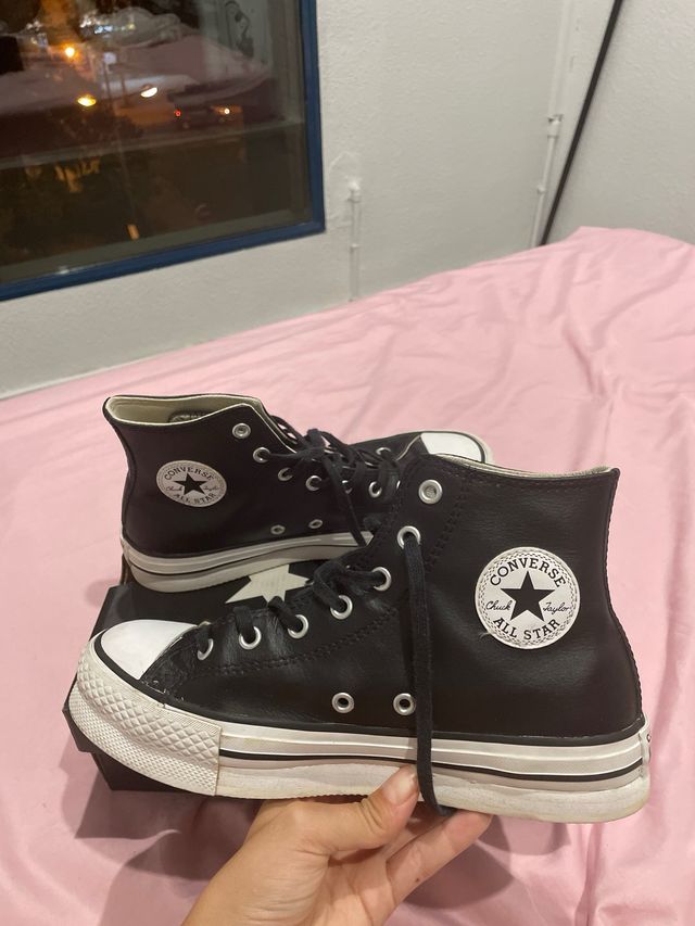 Converse Negras Mujer Talla 37