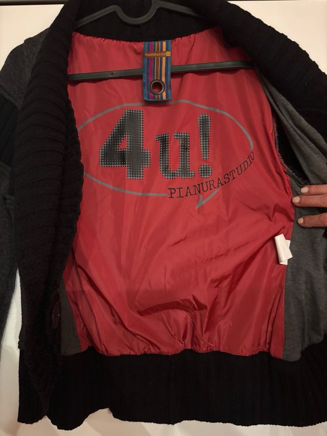 Chaqueta Lana Pianura Studio Negra