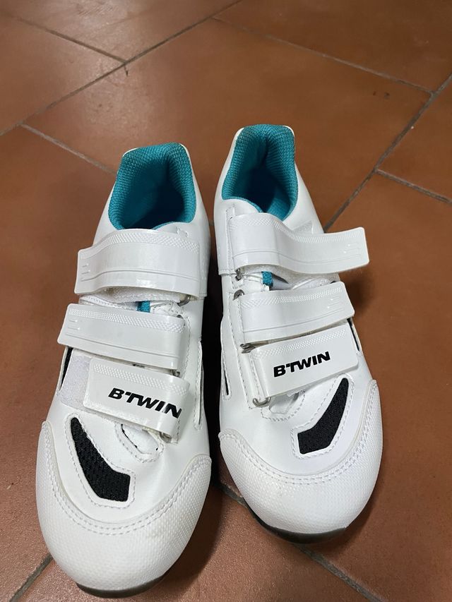 Zapatillas Ciclismo Btwin Blancas