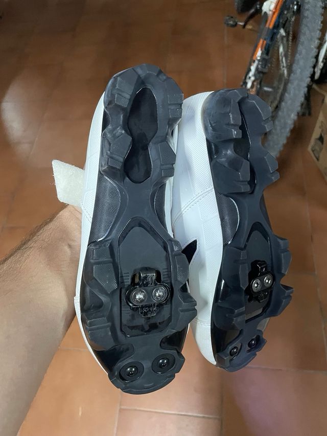 Zapatillas Ciclismo Btwin Blancas