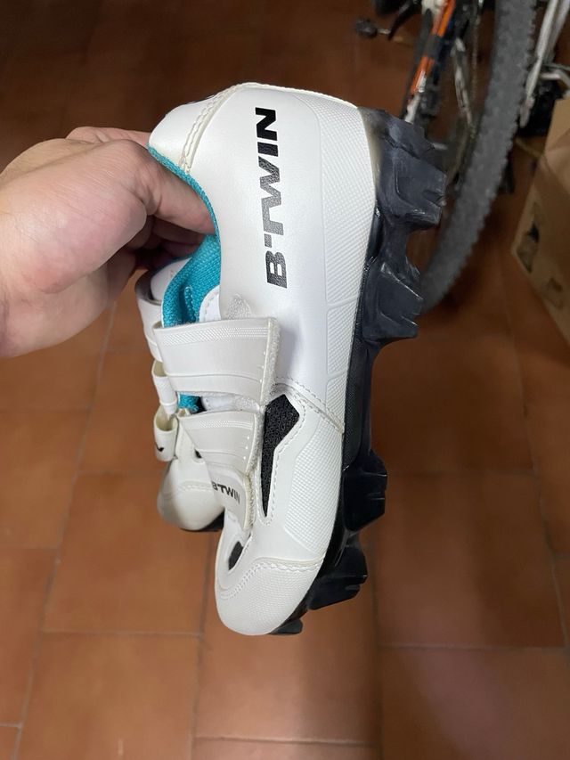 Zapatillas Ciclismo Btwin Blancas