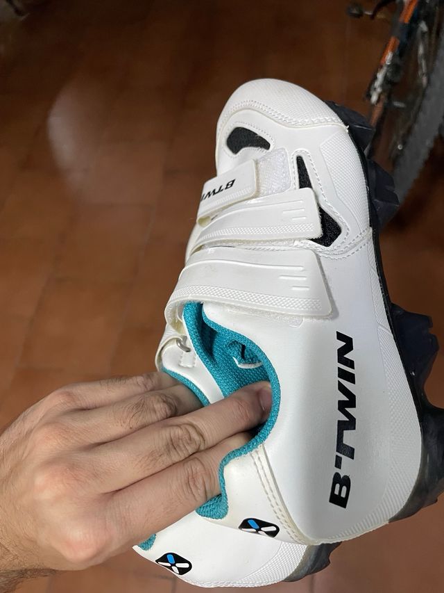 Zapatillas Ciclismo Btwin Blancas