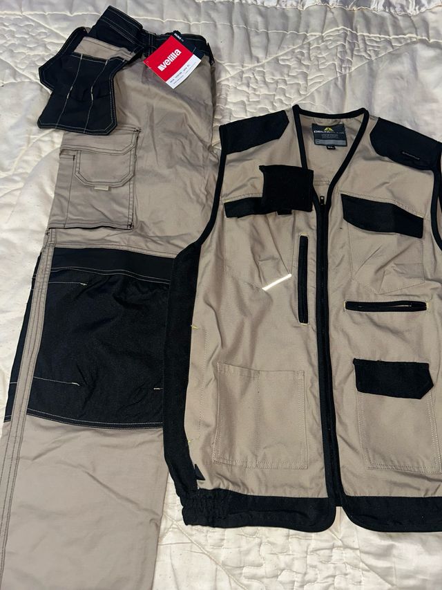 Conjunto Ropa Trabajo Chaleco y Pantalón  talla XL