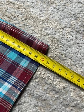 Camisa Chadrez vintage de manga corta para hombre, talla S