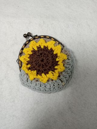 Monedero Crochet Girasol