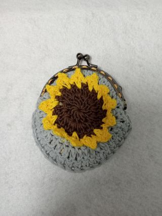 Monedero Crochet Girasol