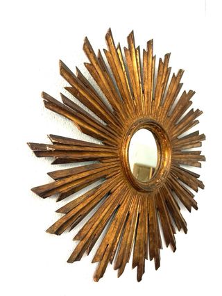 ESPEJO SOL MADERA DORADA.