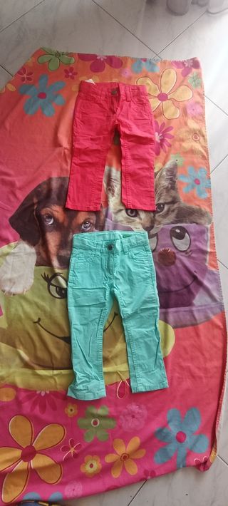 2 Jeans Benetton 12m Rossi e Turchese