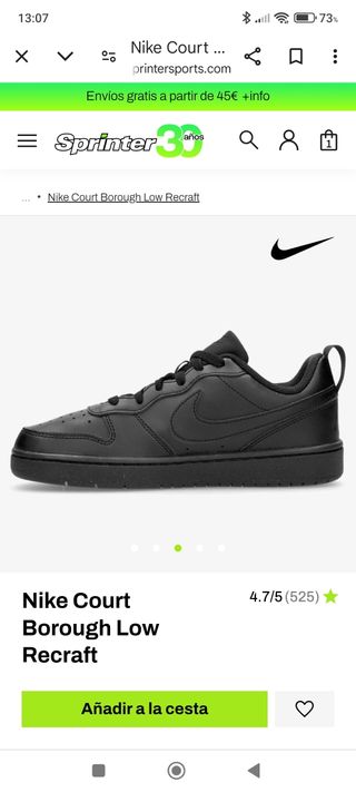 Nike Court Borough Low Recraft Negro