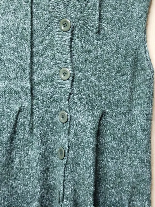 Gilet lungo J&C con cappuccio verde