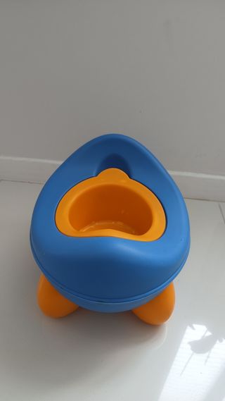 Vasetto bimbo blu e giallo