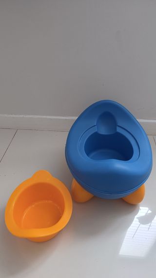 Vasetto bimbo blu e giallo