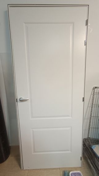 Puerta madera maciza blanca