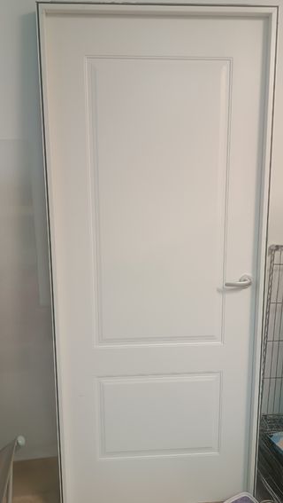 Puerta madera maciza blanca