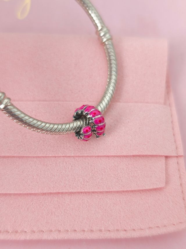 Charm Oruga Rosa