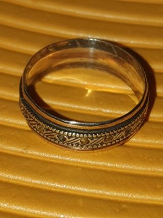 Anillo Plata Grabado Étnico Artesanal