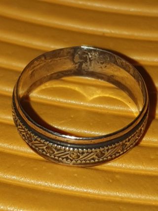 Anillo Plata Grabado Étnico Artesanal