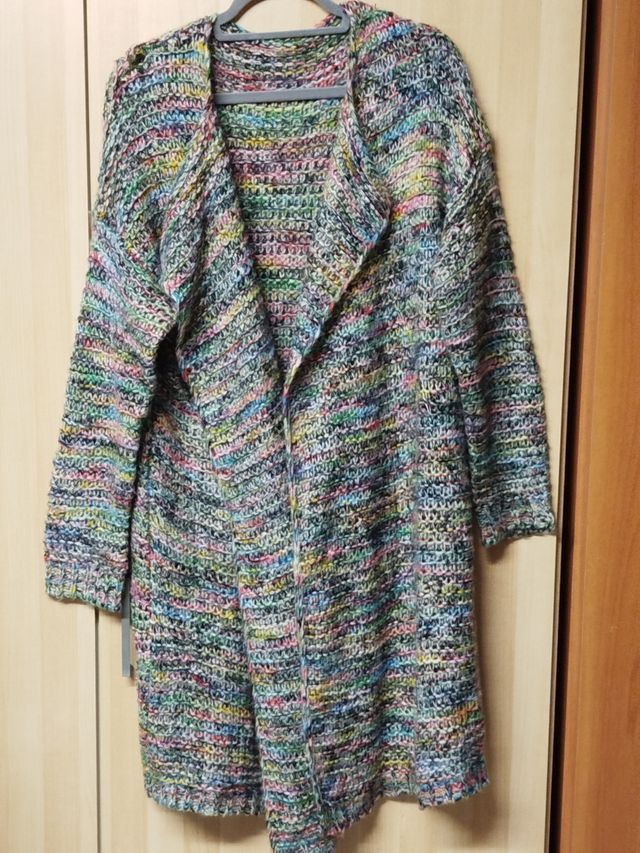 Cardigan lana pesante lavorazione a maglia
