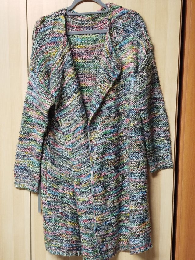 Cardigan lana pesante lavorazione a maglia